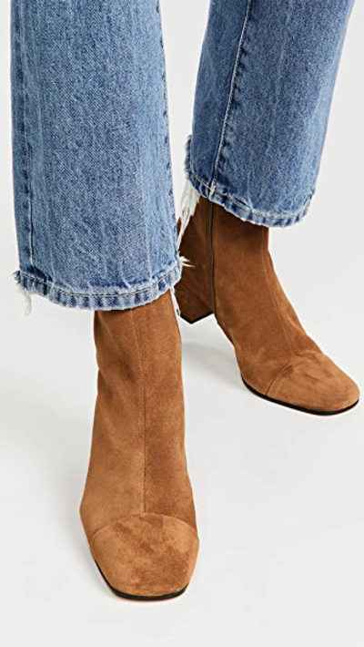 Staud Aimee Short Boots In Tan