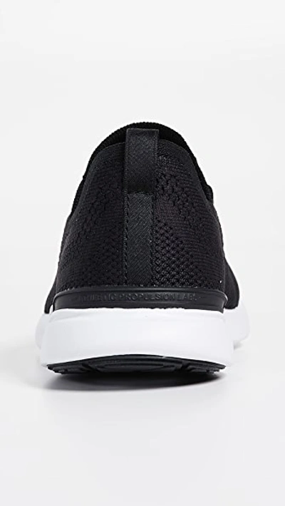 Apl Athletic Propulsion Labs Techloom Breeze Stretch-woven Running Trainers In Black/black/white
