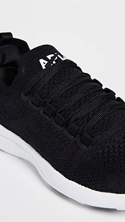 Apl Athletic Propulsion Labs Techloom Breeze Stretch-woven Running Trainers In Black/black/white
