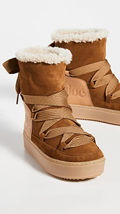 Shop See By Chloé Charlee Shearling Ankle Boots