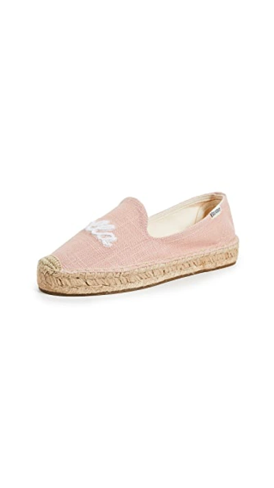 Shop Soludos Ciao Bella Smoking Slippers In Dusty Rose