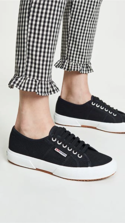 Shop Superga Cotu Classic Lace Up Sneakers Black