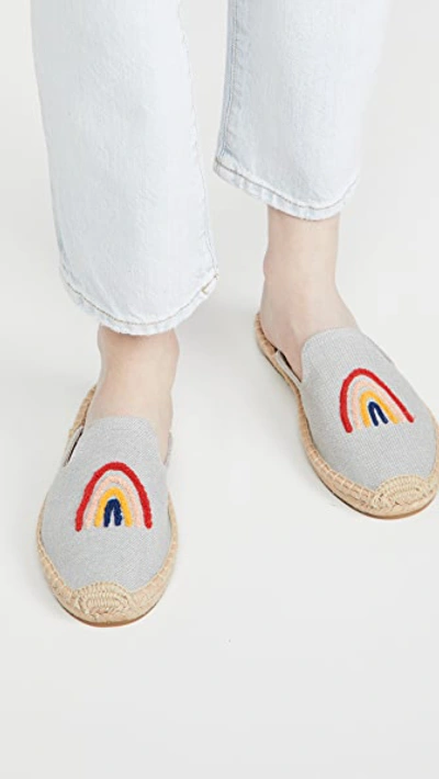 Shop Soludos Rainbow Bright Mule Espadrilles In Chambray