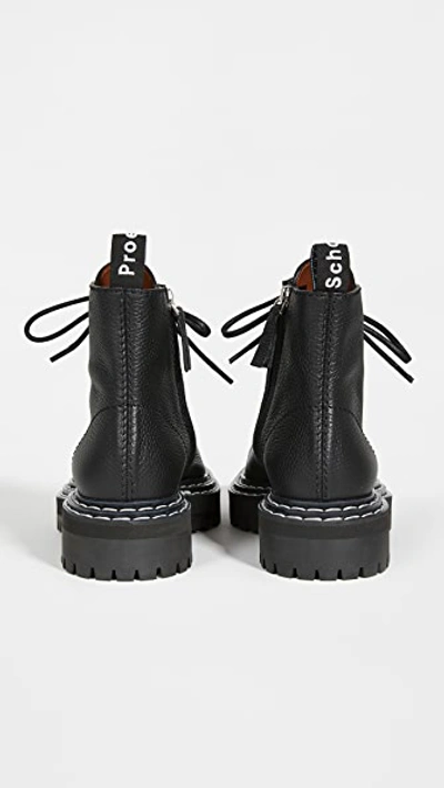 Shop Proenza Schouler Lace Up Ankle Boots Nero