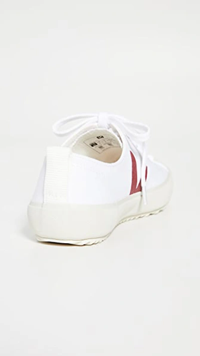 Shop Veja Nova Sneakers In White/marsala