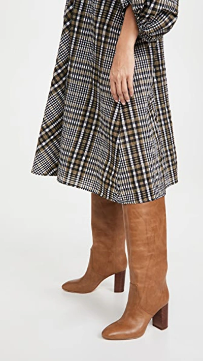 Loeffler Randall Goldy Leather Knee Boots In Safari