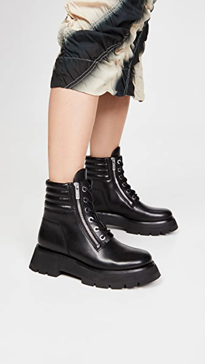 Shop 3.1 Phillip Lim / フィリップ リム Kate Lug Sole Double Zip Boots In Black