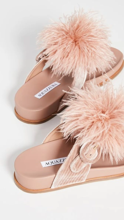 Shop Aquazzura Boudoir Footbed Sandals In French Rose