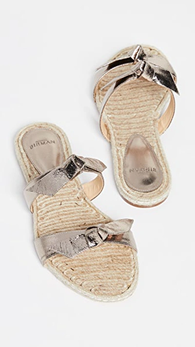 Shop Alexandre Birman Clarita Braided Flat Sandals In Luna/natural