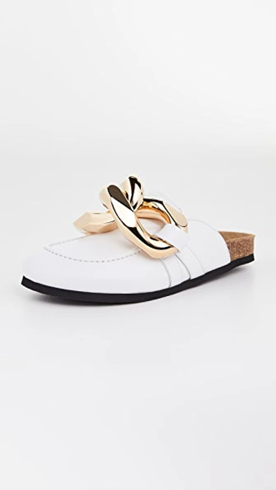 Shop Jw Anderson Chain Loafers In White