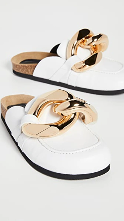 Shop Jw Anderson Chain Loafers In White