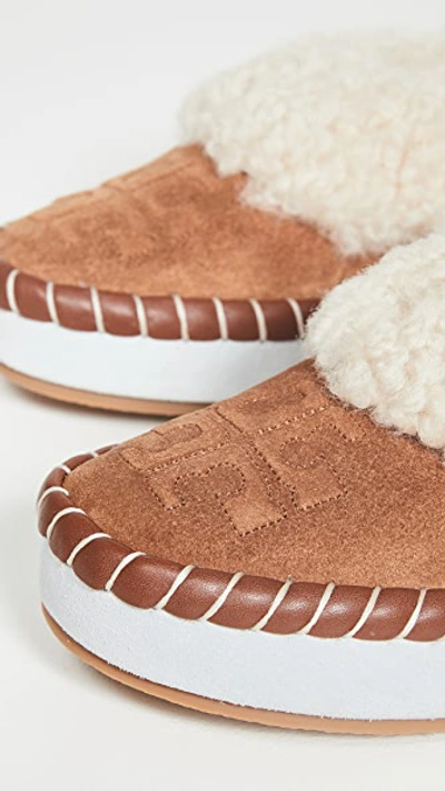 Shop Tory Burch Shearling Slippers