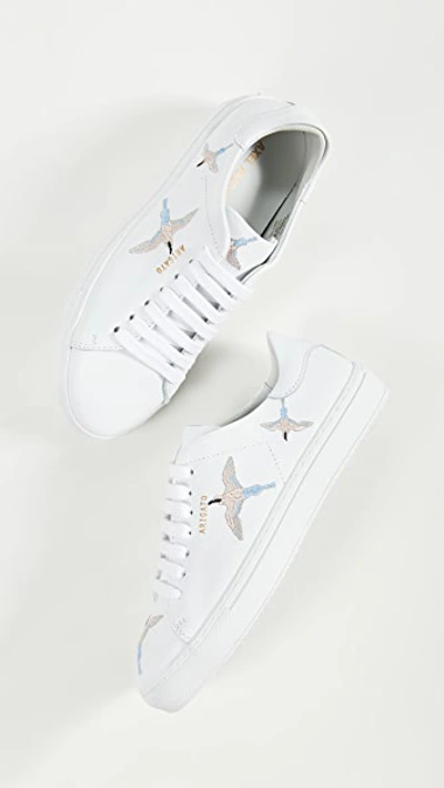 Shop Axel Arigato Clean 90 Bird Sneakers In White/blue/pink