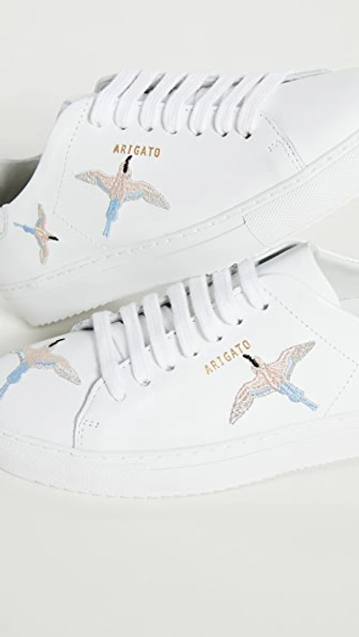 Shop Axel Arigato Clean 90 Bird Sneakers In White/blue/pink