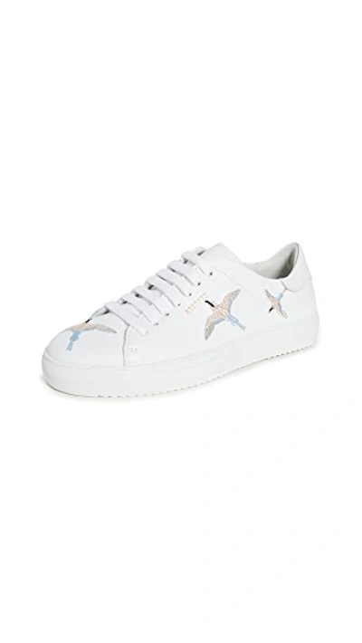 Shop Axel Arigato Clean 90 Bird Sneakers In White/blue/pink