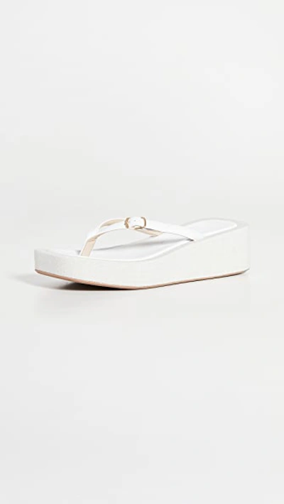 Shop Jacquemus Les Tatanes Lin Sandals In White