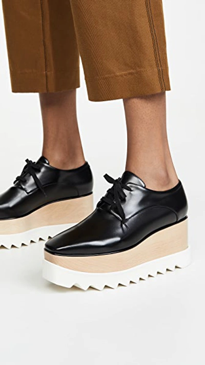 Stella Mccartney Elyse Platform Lace-up Shoes In Black