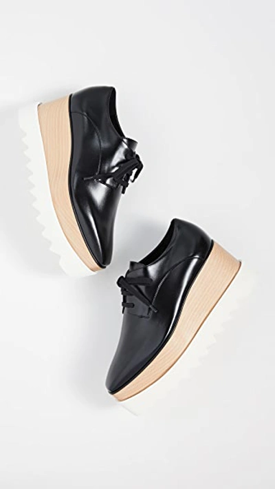 Shop Stella Mccartney Elyse Lace Up Shoes Black