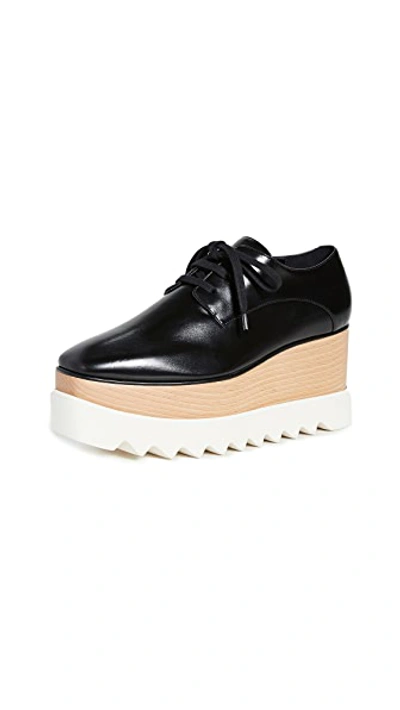 Stella Mccartney Elyse Platform Lace-up Shoes In Black