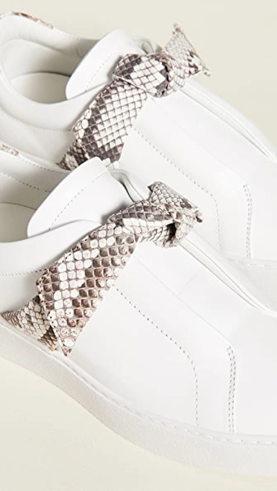 Shop Alexandre Birman Jungle Sneakers In Natural Molurus/white