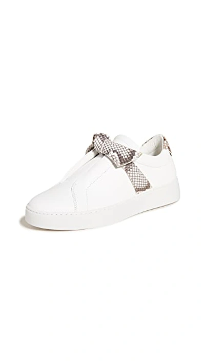 Shop Alexandre Birman Jungle Sneakers In Natural Molurus/white