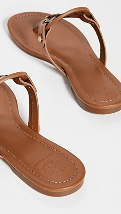 Tory Burch Miller Soft Leather Thong Sandals In Brown