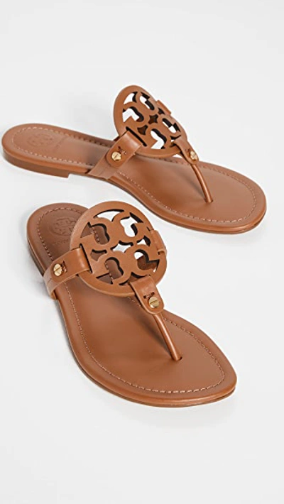 Tory Burch Miller Soft Leather Thong Sandals In Brown