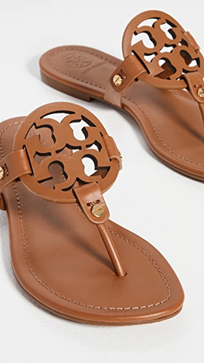 Tory Burch Miller Soft Leather Thong Sandals In Brown