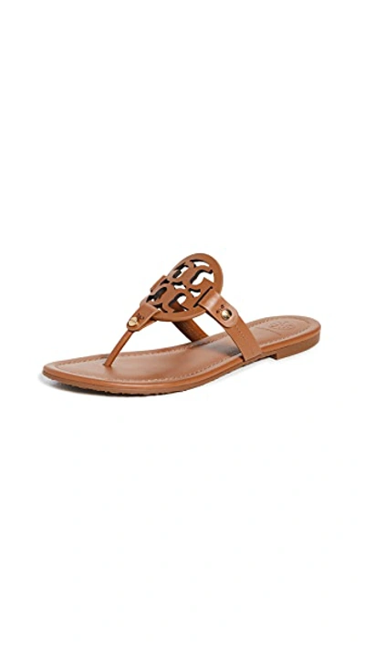 Tory Burch Miller Soft Leather Thong Sandals In Brown
