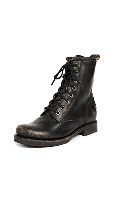 Shop Frye Veronica Combat Boots In Black