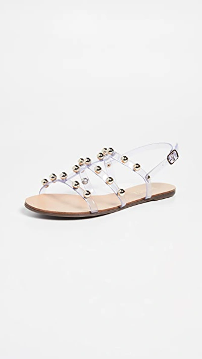 Shop Schutz Yarin Strappy Sandals In Transparente