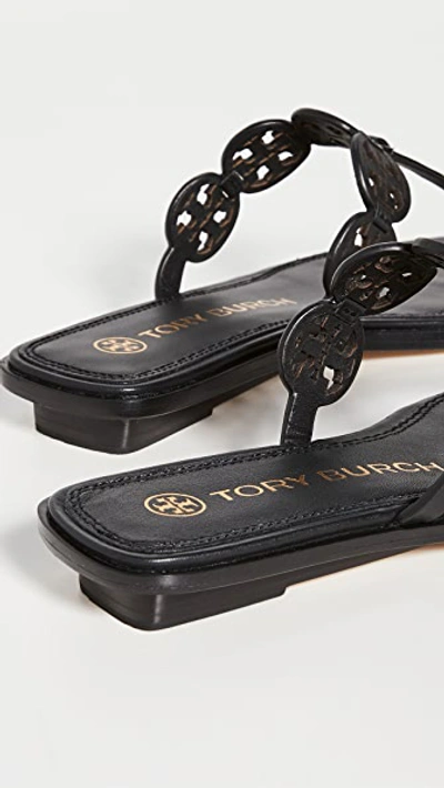 Shop Tory Burch Tiny Miller 10mm Thong Sandals In Perfect Black