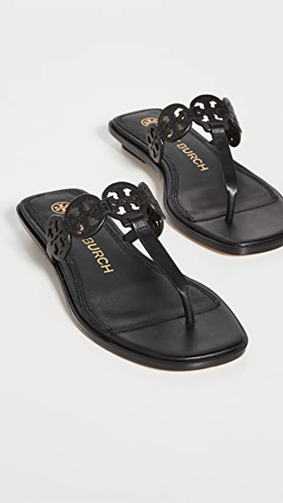 Shop Tory Burch Tiny Miller 10mm Thong Sandals In Perfect Black