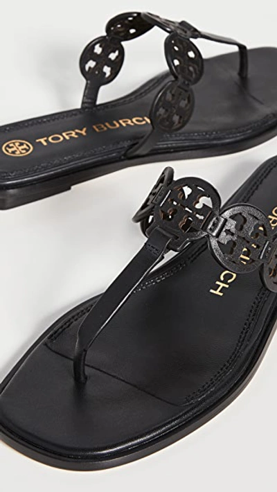 Shop Tory Burch Tiny Miller 10mm Thong Sandals In Perfect Black