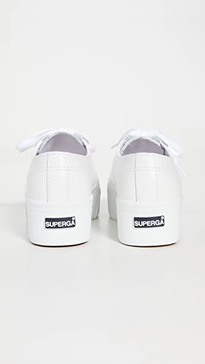 Shop Superga 2790 Platform Sneakers White
