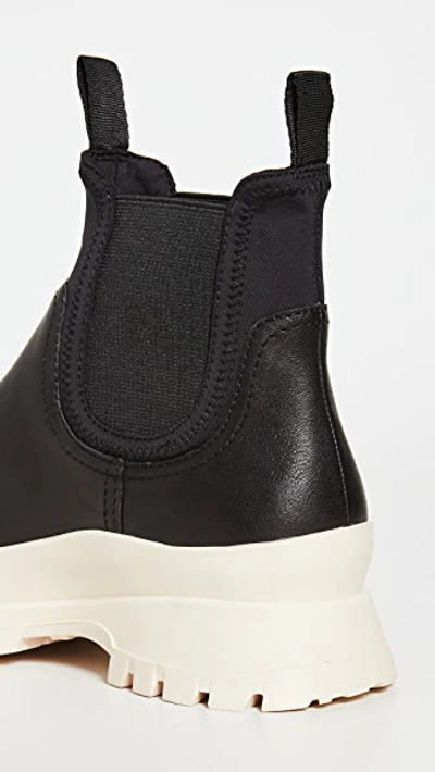 Shop Loeffler Randall Rubber Platform Chelsea Boots Black/cream