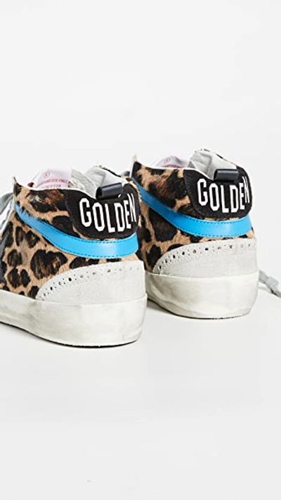 Shop Golden Goose Mid Star Sneakers In Leopard/black