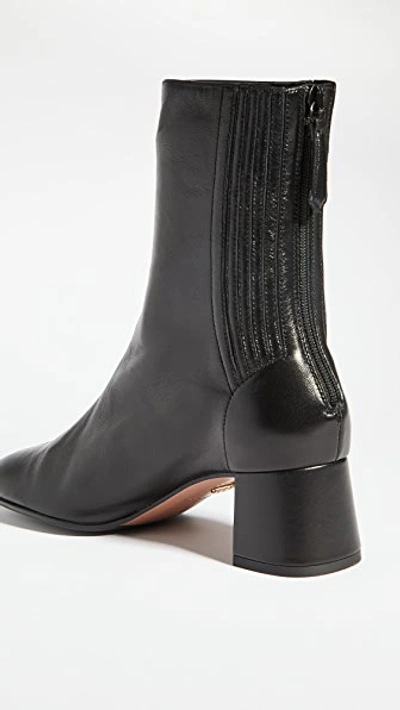 Aquazzura Saint Honore 50mm Leather Boots In Black