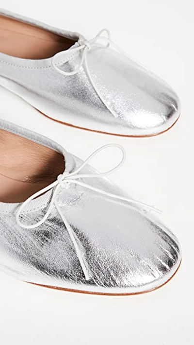 Shop Mansur Gavriel Dream Ballerina Flats In Silver