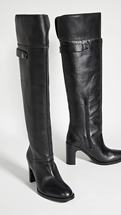 Shop See By Chloé Annia Over The Knee Boots In Nero