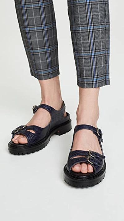 Shop Rachel Comey Adams Sandals In Navy