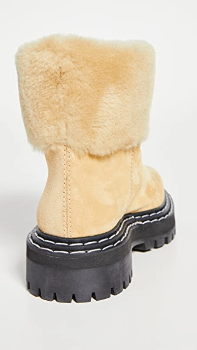 Shop Proenza Schouler Lug Sole Shearling Ankle Boots