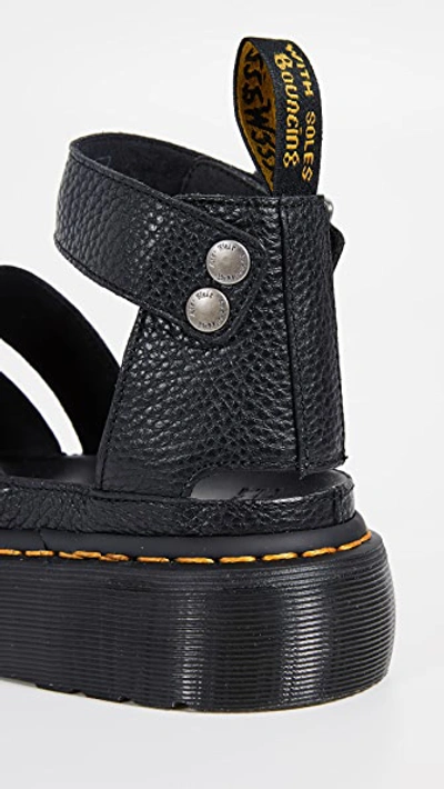 Dr. Martens Womens Clarissa Ii Quad Leather Platform Sandals In Black