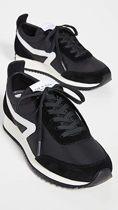 Shop Rag & Bone Retro Runner Sneakers In Black