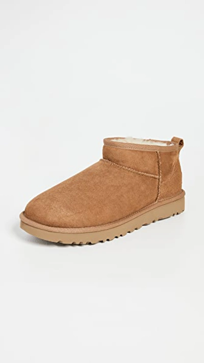 Ugg Classic Ultra Mini Chestnut Ankle Boot In Chestnut