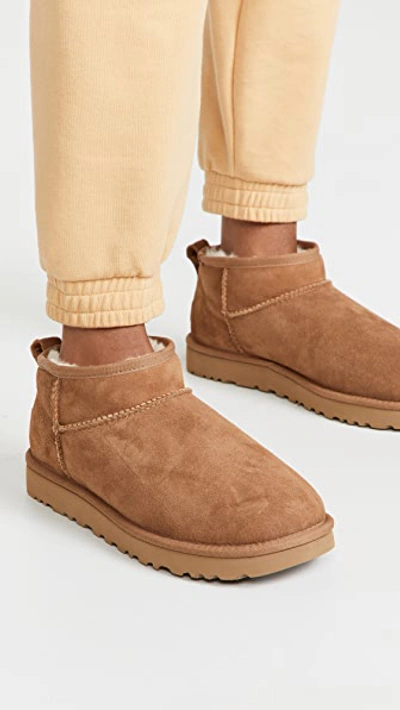 Ugg Classic Ultra Mini Chestnut Ankle Boot In Chestnut