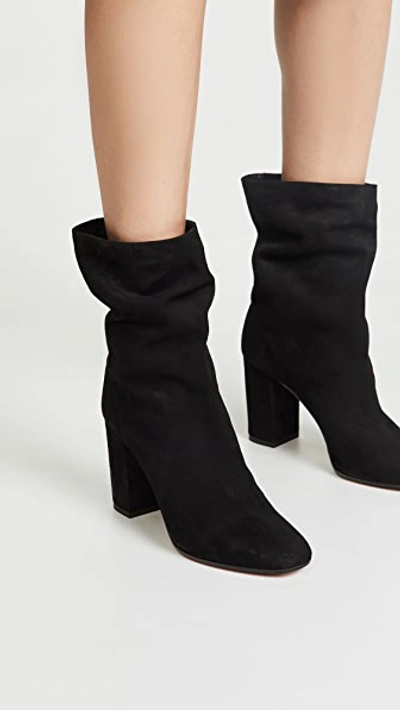 Shop Aquazzura 85mm Boogie Booties In Black