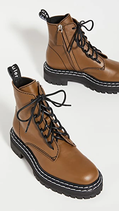 Shop Proenza Schouler Lace Up Ankle Boots In Fatigue