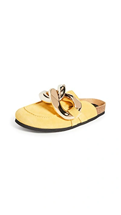 Shop Jw Anderson Chain Loafers In Yellow