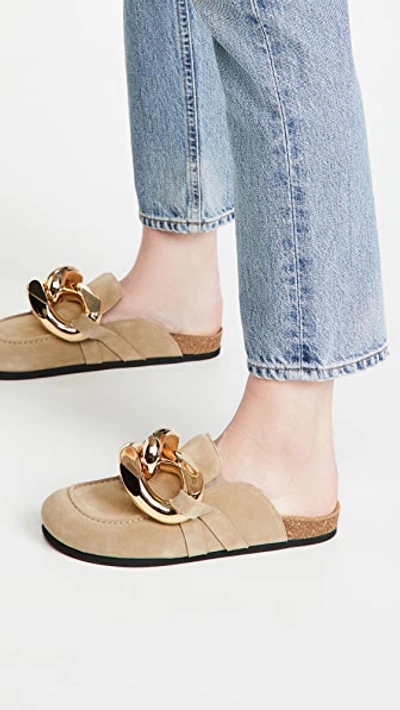 Jw Anderson Ssense Exclusive Beige Chain Loafers In Natural